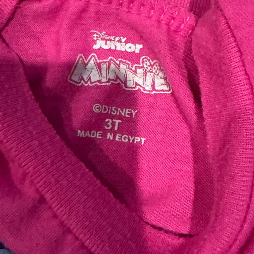 ☀️Disney Pink Minnie Mouse "It's Fun Time" Short Sleeve Tee - Picture 2 of 2